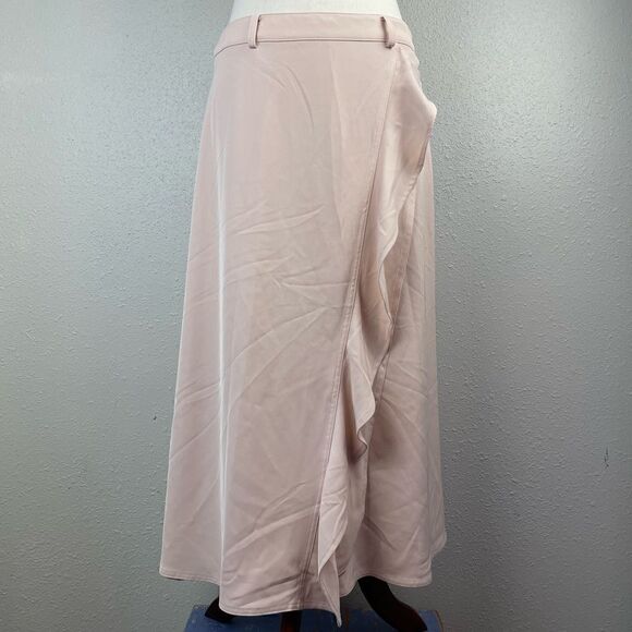 Calvin Klein Pink Midi Skirt Size 4 EUC - Picture 1 of 8
